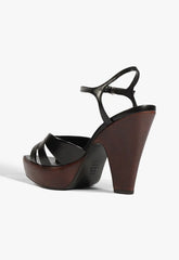 Keefa Wood Platform Leather Sandal