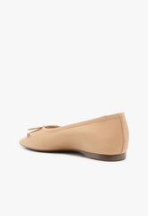Arissa Beige Leather Ballet Flat