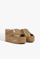 Serena Leather Wedge Sandal