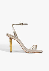 Haven Bamboo Leather Stiletto Sandal