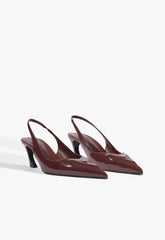 Scarlet Patent Pump