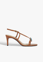 Azure Mid Embellished Leather Sandal