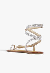 Courtney Metallic Leather Sandal