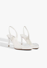 Scarlett Sling Mid Vinyl Patent Sandal