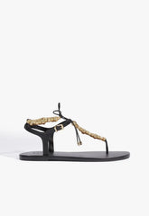 Nia Leather Flat Sandal