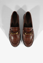 Yasmina Croc Flat