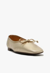 Arissa Gold Leather Ballet Flat