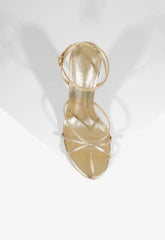 Iris Metallic Leather Caged Sandal