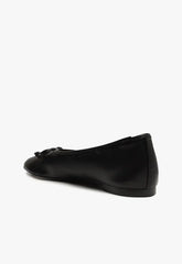 Arissa Black Leather Ballet Flat