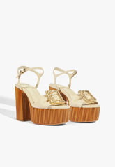 Enola Bamboo Leather Platform Sandal