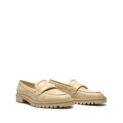 Kristine Crocodile-Embossed Leather Loafer