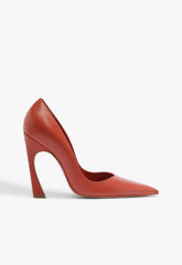 Lexi High Sculptural Red Pump