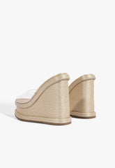 Dalle Vinyl Raffia Wedge Sandal