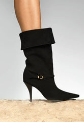 Rudy Buckle Suede Bootie