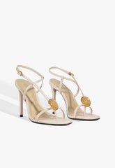 Azure Embellished Leather Sandal