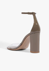 Scarlett Block Vinyl Patent Sandal