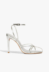 Iris Metallic Leather Caged Sandal