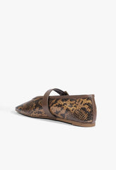 Vick Buckle Leather Ballet Flat