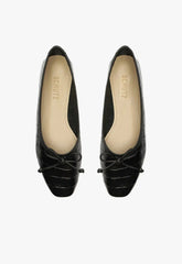 Arissa Black Leather Ballet Flat