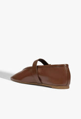 Vick Buckle Leather Ballet Flat