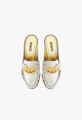 Luca Chain Leather Flat