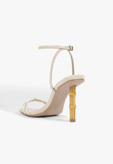 Haven Bamboo Leather Stiletto Sandal