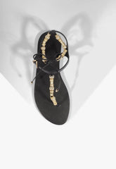 Nia Leather Flat Sandal