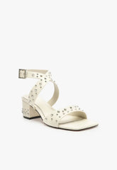 Lizzy Mid Block Leather Sandal