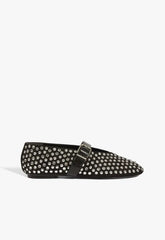 Vickie Studs Nubuck Flat