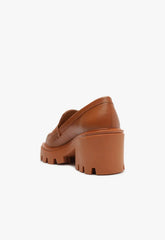 Viola Tractor Leather Flat