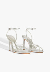 Iris Metallic Leather Caged Sandal