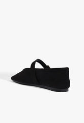 Vick Buckle Suede Ballet Flat