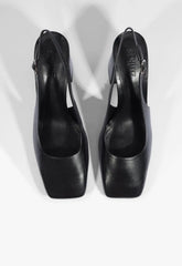 Leia Block Leather Pump