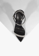 Skye Shine Leather Stiletto Sandal