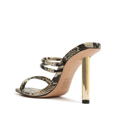 Lover Snake Embossed Leather Sandal