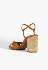 Keefa Raffia High Block Sandal
