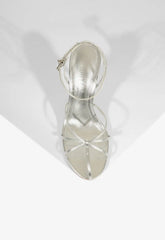 Iris Metallic Leather Caged Sandal