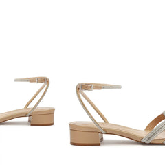 Jocelyn Low Block Leather Sandal