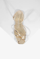Caeline Buckle Metallic Sandal