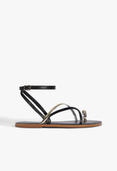 Valeria Leather Flat Sandal