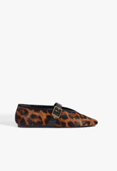 Vick Buckle Calf Hair Ballet Flat