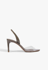 Scarlett Sling Mid Vinyl Patent Sandal