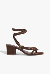 Cleo Beaded Leather Suede Sandal