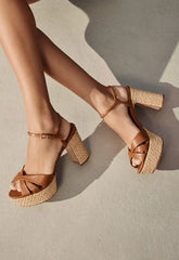 Keefa Raffia Platform Sandal