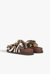 Olga Animal Print Leather Sporty Sandal