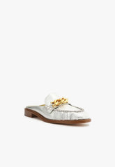 Luca Chain Leather Flat