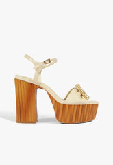 Enola Bamboo Leather Platform Sandal