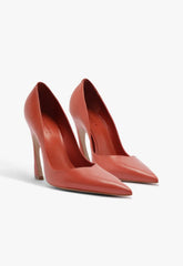 Lexi High Sculptural Red Pump