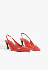 Scarlet Patent Pump