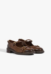 Dafne Leather Flat